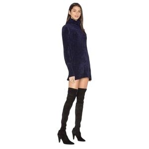 Free People New Moon Chenille Tunic Sweater In Navy - Size Medium - NWT